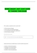 CHIA HOTEL INDUSTRY FOUNDATIONS PRACTICE EXAM QUESTIONS AND CORRECT ANSWERS