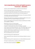 Xcel Life and Health Insurance Comprehensive Final Exam Prep &vert; Actual Questions & Verified Answers