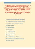 TCI Therapeutic Crisis Intervention Final Exam Practice Test Study Cards Training Guide 2025&sol; 2026