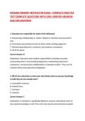 INDIANA PRIMARY INSTRUCTOR EXAM - COMPLETE PRACTICE TEST COMPLETE QUESTIONS WITH 100&percnt; VERIFIED ANSWERS AND EXPLANATIONS 2026&sol;2027