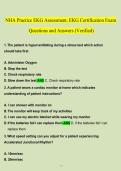 NHA EKG Certification Exam Prep &vert; Actual Practice Assessment Questions & Verified Detailed Answers