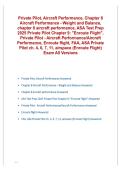 Private Pilot Aircraft Performance Weight and Balance Enroute Flight FAA ASA Test 2025&sol; 2026 Study Guide