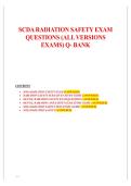 SCDA Radiation Safety Exam Questions All Versions Practice Test 2025&sol; 2026 Study Guide