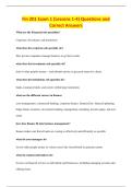 Fin 201 Exam 1 &lpar;Lessons 1-4&rpar; Questions and &NewLine;Correct Answers 