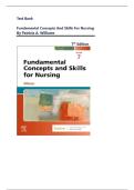 Fundamental Concepts and Skills for Nursing 7th Edition Williams Test Bank 2025&sol; 2026 &vert; Practice Questions and Answers