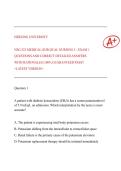 NSG 523 MEDICAL-SURGICAL NURSING I &ndash; EXAM 1 Herzing University &vert; Summer 2026 QUESTIONS AND CORRECT DETAILED ANSWERS WITH RATIONALES 100&percnt; GUARANTEED PASS&excl;&excl; LATEST VERSION