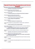 Special Points Exam PA Questions and Correct Answers
