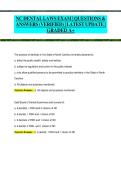 NC DENTAL LAWS EXAM QUESTIONS & ANSWERS &lpar;VERIFIED&rpar; LATEST UPDATE GRADED A&plus;