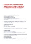 PALS EXAM A LATEST 2025-2026 100&percnt; CORRECT QUESTIONS WITH CORRECT ANSWERS GRADED A&plus;