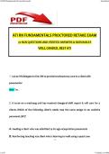 ATI RN FUNDAMENTALS PROCTORED RETAKE EXAM 70 NGN QUESTIONS AND VERIFIED ANSWERS WITH RATIONALE 