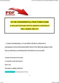 ATI RN FUNDAMENTALS PROCTORED EXAM 70 NGN QUESTIONS AND VERIFIED ANSWERS WITH RATIONALE 