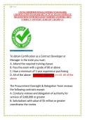 CTCM &lpar;CERTIFIED TEXAS CONTRACT MANAGER&rpar; CERTIFICATION EXAM 2026-2027 ACTUAL EXAM COMPLETE 100 QUESTIONS WITH DETAILED VERIFIED ANSWERS &lpar;100&percnt; CORRECT ANSWERS&rpar; ALREADY GRADED A&plus;&NewLine;