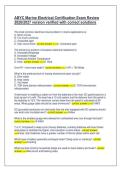 ABYC Marine Electrical Certification Exam Review &NewLine;2026&sol;2027 version verified with correct solutions 