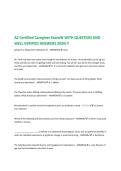 AZ Certified Caregiver ExamW WITH QUESTION AND&NewLine;WELL VERIFIED ANSWERS 2026&excl;