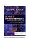 Lehne&rsquo;s Pharmacotherapeutics for Advanced Practice Nurses and Physician Assistants 3rd Edition Jacqueline Rosenjack Burchum Comprehensive Advanced Pharmacology Test Bank Exam Prep Guide 2025&sol; 2026 100&percnt; Verified with Correct Questions and Answers