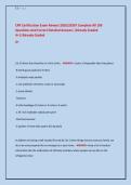 CPR Certification Exam Newest 2026&sol;20267 Complete All 100 &NewLine;Questions And Correct Detailed Answers &vert;Already Graded &NewLine;A&plus;&vert;&vert;Already Graded  &NewLine;A&plus; 
