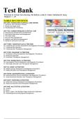 Priorities in Critical Care Nursing 9th Edition Linda D&period; Urden & Kathleen M&period; Comprehensive ICU Nursing Test Bank Critical Care Exam Prep Guide 2025&sol; 2026 100&percnt; Verified with Correct Questions and Answers