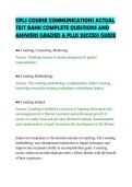 CPLS COURSE COMMUNICATIONS ACTUAL&NewLine;TEST BANK COMPLETE QUESTIONS AND&NewLine;ANSWERS GRADED A PLUS SUCCESS GUIDE