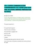 CPLS COURSE COMMUNICATIONS&NewLine;COMPREHENSIVE TEST PAPER QUESTIONS&NewLine;AND SOLUTIONS VERIFIED PREPARATION&NewLine;MATERIAL