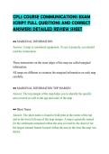 CPLS COURSE COMMUNICATIONS EXAM&NewLine;SCRIPT FULL QUESTIONS AND CORRECT&NewLine;ANSWERS DETAILED REVIEW SHEET