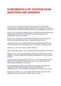 FUNDAMENTALS OF TAXATION EXAM QUESTIONS AND ANSWERS