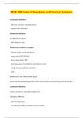 MCB 100 Exam 4 Questions and Correct Answers 