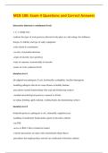 MCB 100&colon; Exam 4 Questions and Correct Answers 