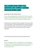 CPLS COURSE EXAM SCRIPT FULL&NewLine;QUESTIONS AND CORRECT ANSWERS&NewLine;DETAILED REVIEW SHEET&NewLine;
