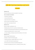 MCB 100&colon; Final Exam Questions and Correct &NewLine;Answers