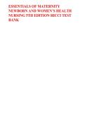 Essentials of Maternity&comma; Newborn and Women&rsquo;s Health Nursing 5th Edition Comprehensive Test Bank Maternal Newborn Nursing Exam Prep Guide 2025&sol; 2026 100&percnt; Verified with Correct Questions and Answers