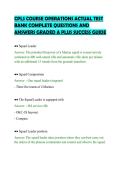 CPLS COURSE OPERATIONS ACTUAL TEST&NewLine;BANK COMPLETE QUESTIONS AND&NewLine;ANSWERS GRADED A PLUS SUCCESS GUIDE