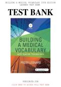 BUILDING A MEDICAL VOCABULARY 10TH EDITION LEONARD TEST BANK