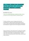 CPLS COURSE OPERATIONS EXAMPREP&NewLine;TESTED QUESTIONS WITH ACCURATE&NewLine;RESPONSES PREMIUM LEARNING&NewLine;PACKAGE