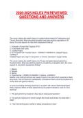 2026-2027 NCLEX PN REVIEWED QUESTIONS AND ANSWERS