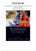 Test Bank for Business Ethics&colon; Managing Corporate Citizenship and Sustainability in the Age of Globalization&comma; 5th Edition by Andrew Crane&comma; Dirk Matten&comma; Chapter 1-12 &vert; All Chapters