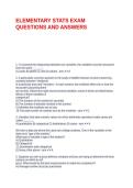 ELEMENTARY STATS EXAM QUESTIONS AND ANSWERS