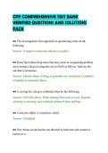 CPP COMPREHENSIVE TEST BANK&NewLine;VERIFIED QUESTIONS AND SOLUTIONS&NewLine;PACK
