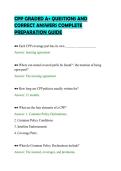 CPP GRADED A&plus; QUESTIONS AND&NewLine;CORRECT ANSWERS COMPLETE&NewLine;PREPARATION GUIDE