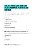 CPP TEST PAPER QUESTIONS AND&NewLine;SOLUTIONS EXPERT VERIFIED STUDY&NewLine;CONTENT