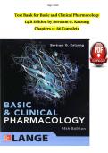 Basic and Clinical Pharmacology 14th Edition
