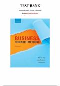 Test Bank for Business Research Methods&comma; 5th Edition by Emma Bell&comma; Bill Harley&comma; and Alan Bryman&comma; Chapter 1-27 &vert; All Chapters