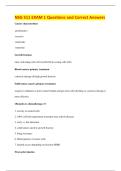 NSG 511 EXAM 1 Questions and Correct Answers