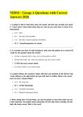 NIHSS - Group A Questions with Correct Answers 2026&NewLine;