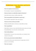 PSL300 Week 1 Exam Questions and Correct &NewLine;Answers