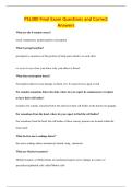 PSL300 Final Exam Questions and Correct &NewLine;Answers 