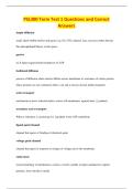 PSL300 Term Test 1 Questions and Correct &NewLine;Answers 