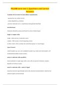 PSL300 term test 1 Questions and Correct &NewLine;Answers