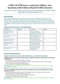 CCRP AACVPR Exam &ndash; American Association of Cardiovascular and Pulmonary Rehabilitation &ndash; 2026&sol;2027 Edition &ndash; 200 Questions with Evidence-Based Verified Answer