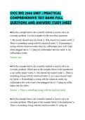 CSCC BIO 2300 UNIT 1 PRACTICAL&NewLine;COMPREHENSIVE TEST BANK FULL&NewLine;QUESTIONS AND ANSWERS STUDY SHEET&NewLine;