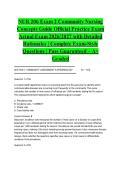 NUR 206 Exam 2 Community Nursing Concepts Guide Official Practice Exam Actual Exam 2026&sol;2027 with Detailed Rationales &vert; Complete Exam-Style Questions &vert; Pass Guaranteed &ndash; A&plus; Graded&NewLine;&NewLine;